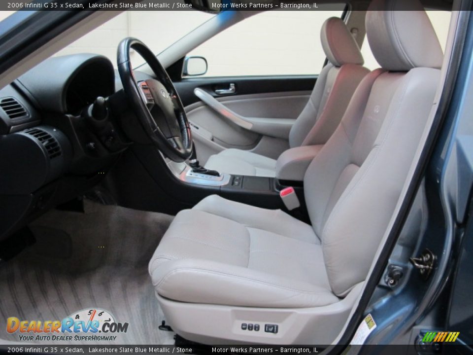 2006 Infiniti G 35 x Sedan Lakeshore Slate Blue Metallic / Stone Photo #15