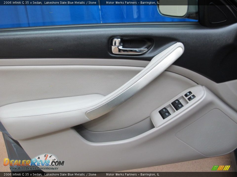 2006 Infiniti G 35 x Sedan Lakeshore Slate Blue Metallic / Stone Photo #34