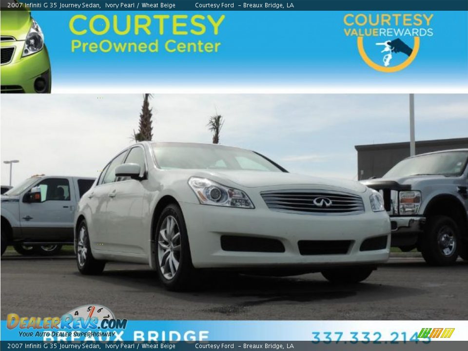 2007 Infiniti G 35 Journey Sedan Ivory Pearl / Wheat Beige Photo #1