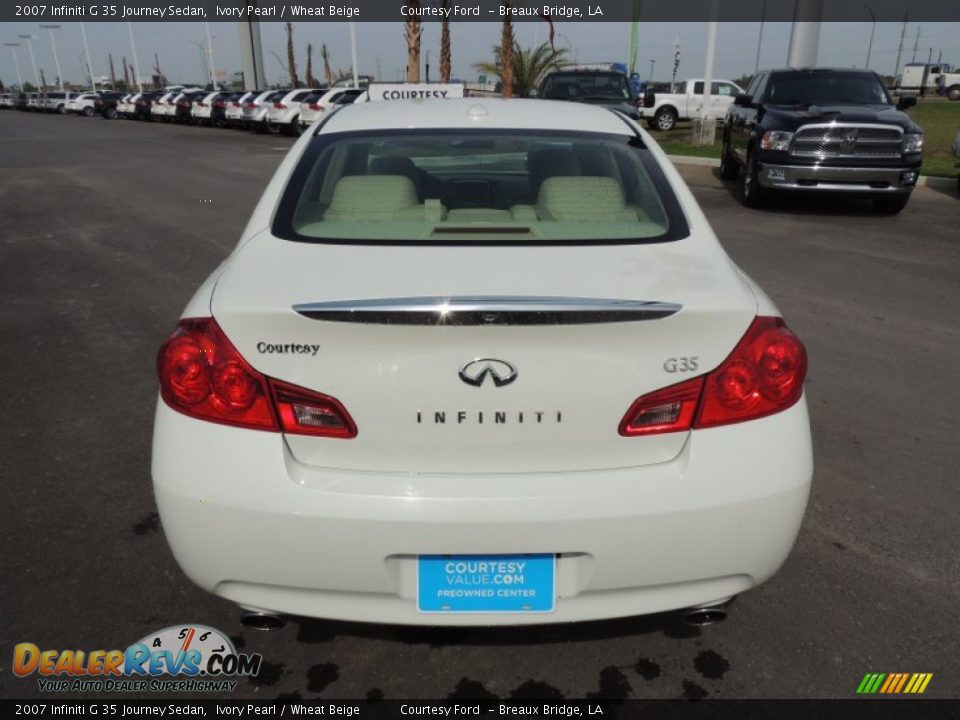 2007 Infiniti G 35 Journey Sedan Ivory Pearl / Wheat Beige Photo #3