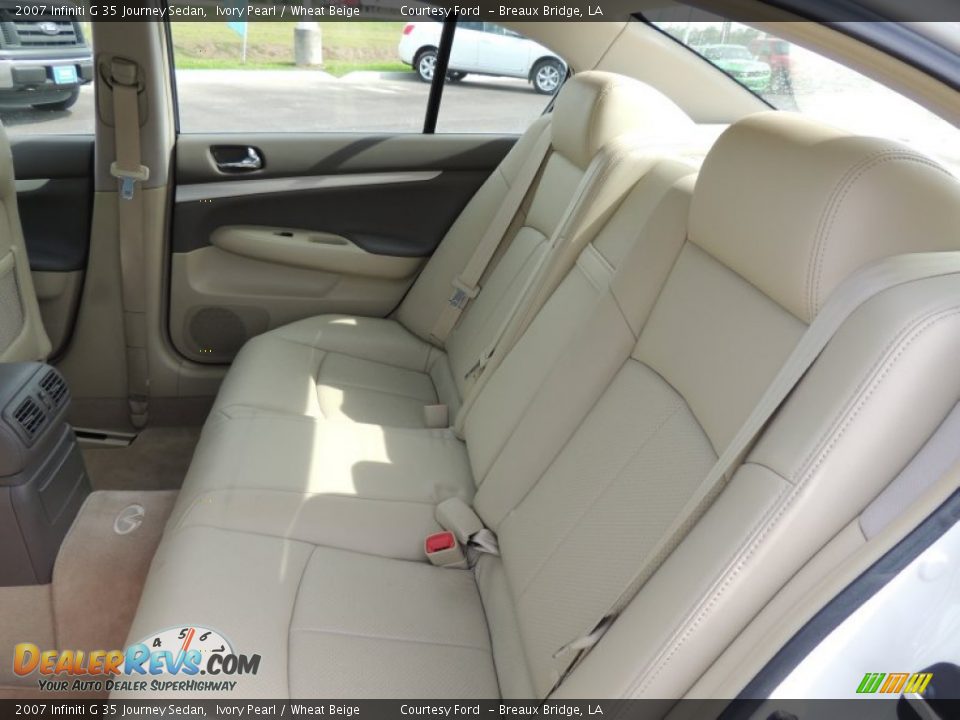 2007 Infiniti G 35 Journey Sedan Ivory Pearl / Wheat Beige Photo #11