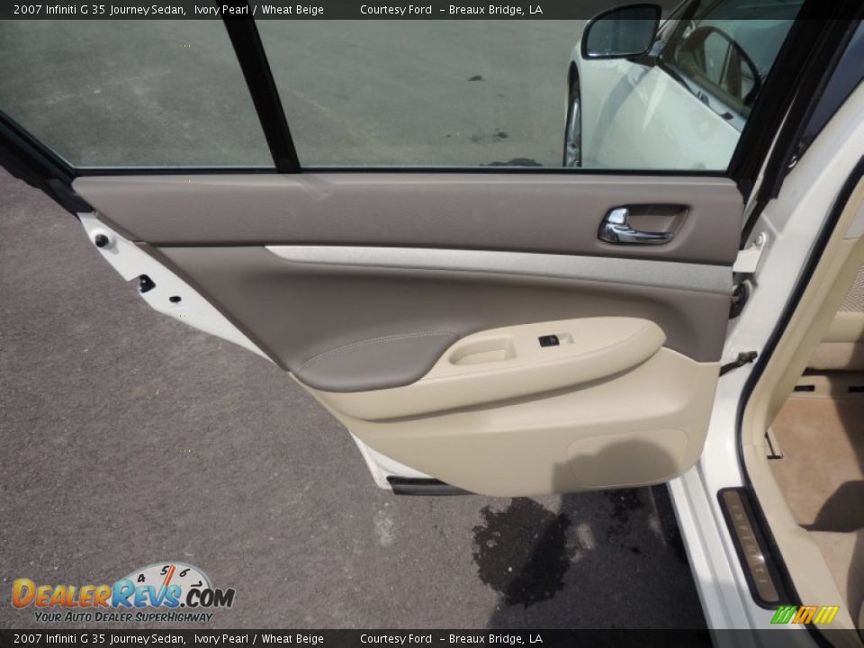2007 Infiniti G 35 Journey Sedan Ivory Pearl / Wheat Beige Photo #12