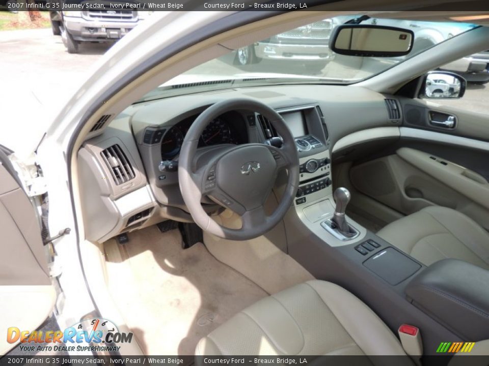 2007 Infiniti G 35 Journey Sedan Ivory Pearl / Wheat Beige Photo #13