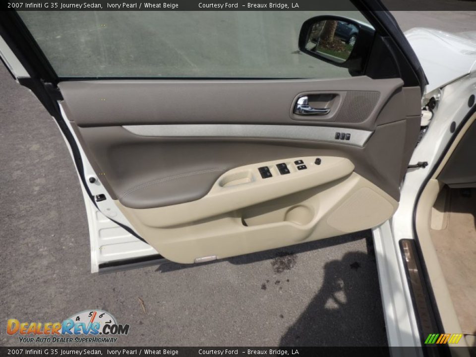 2007 Infiniti G 35 Journey Sedan Ivory Pearl / Wheat Beige Photo #14