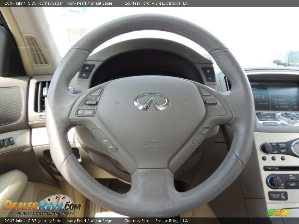 2007 Infiniti G 35 Journey Sedan Ivory Pearl / Wheat Beige Photo #15