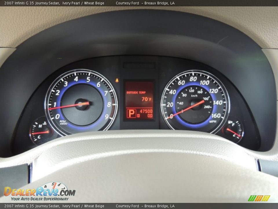 2007 Infiniti G 35 Journey Sedan Ivory Pearl / Wheat Beige Photo #16