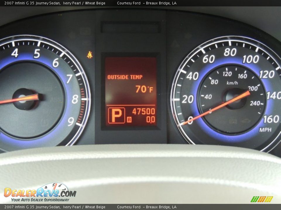 2007 Infiniti G 35 Journey Sedan Ivory Pearl / Wheat Beige Photo #17