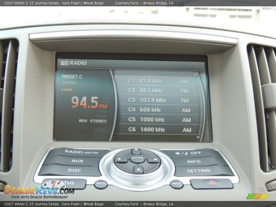 2007 Infiniti G 35 Journey Sedan Ivory Pearl / Wheat Beige Photo #19
