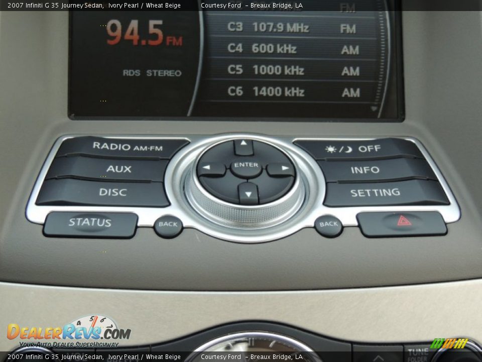 2007 Infiniti G 35 Journey Sedan Ivory Pearl / Wheat Beige Photo #20