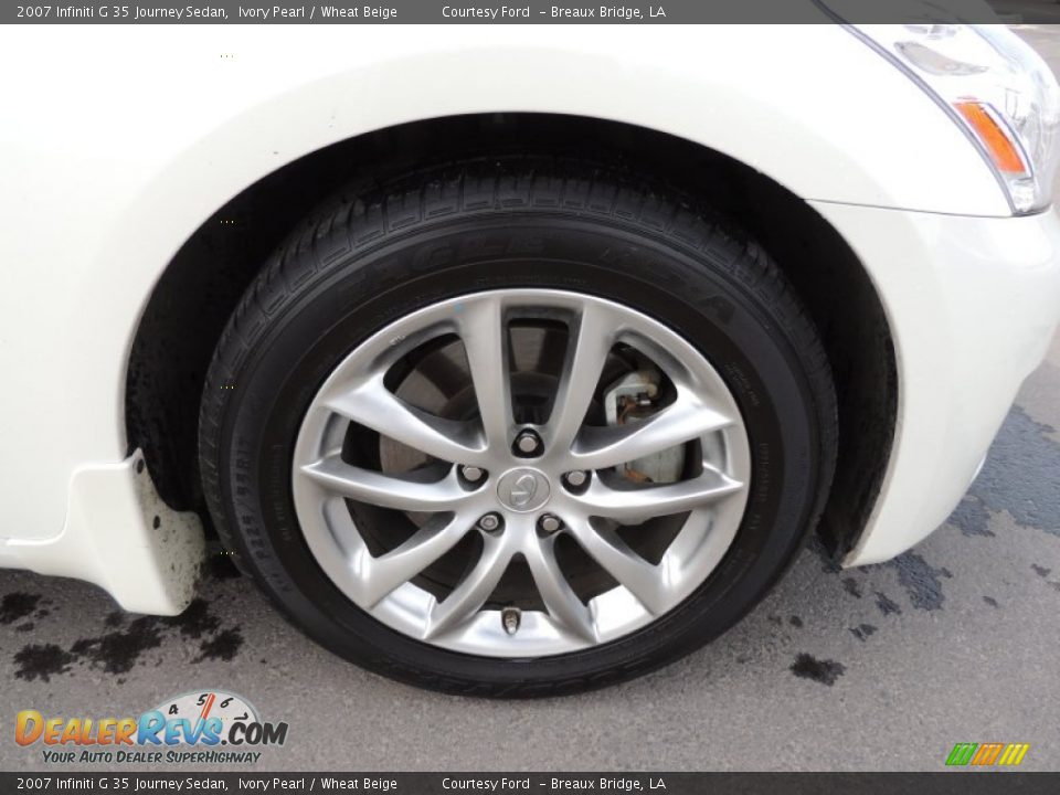 2007 Infiniti G 35 Journey Sedan Ivory Pearl / Wheat Beige Photo #27