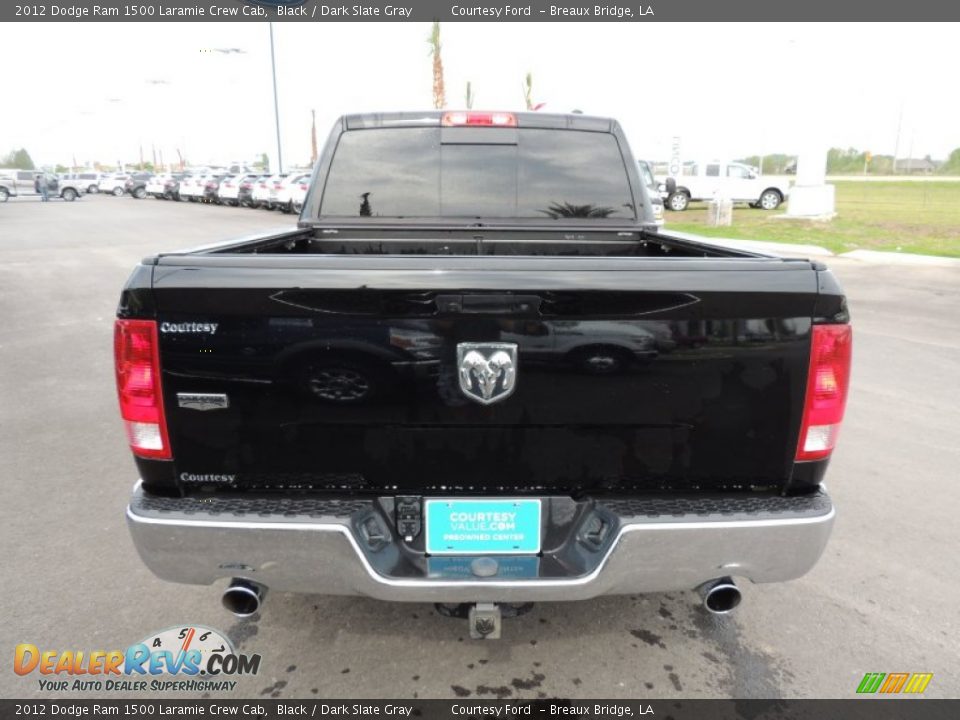 2012 Dodge Ram 1500 Laramie Crew Cab Black / Dark Slate Gray Photo #3