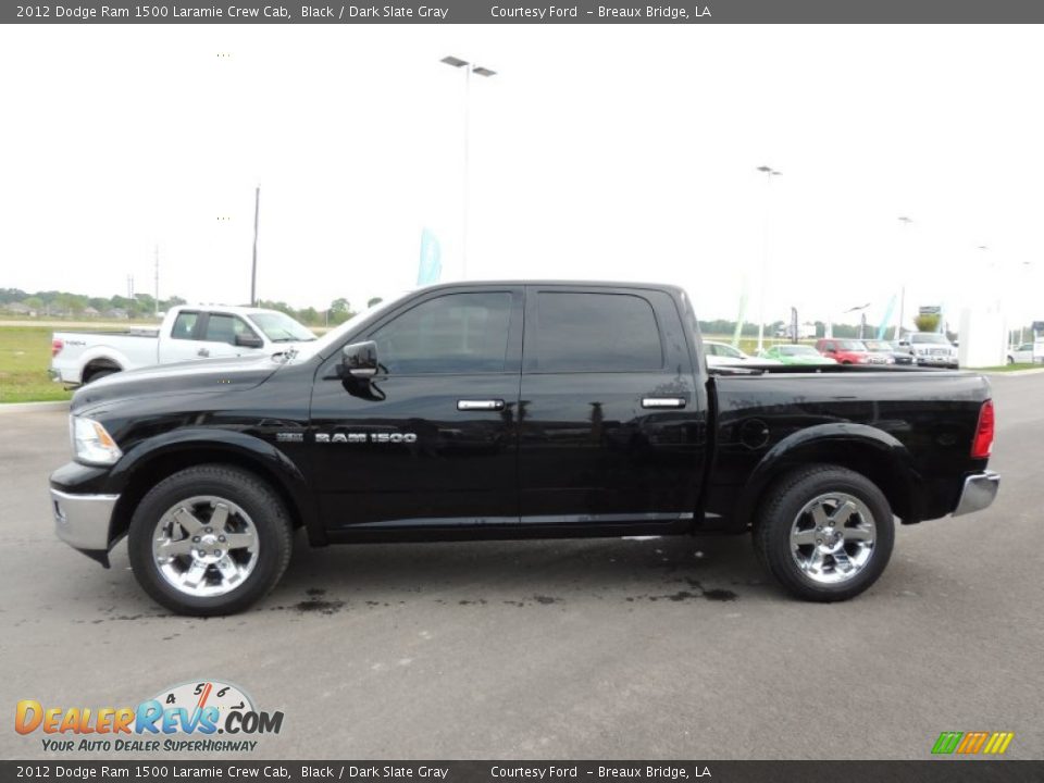2012 Dodge Ram 1500 Laramie Crew Cab Black / Dark Slate Gray Photo #5