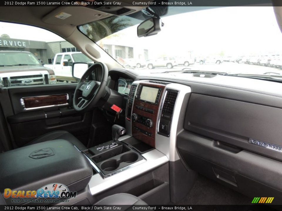 2012 Dodge Ram 1500 Laramie Crew Cab Black / Dark Slate Gray Photo #6
