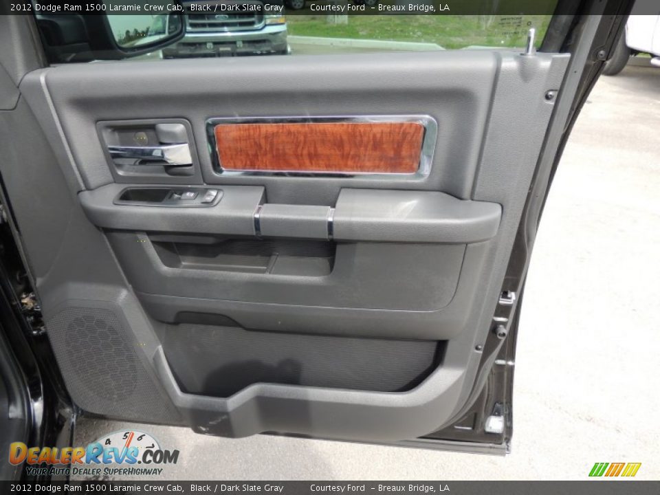 2012 Dodge Ram 1500 Laramie Crew Cab Black / Dark Slate Gray Photo #7