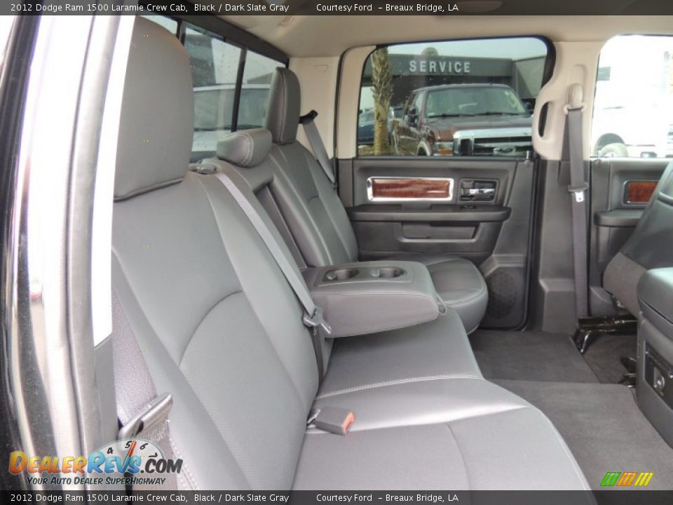 2012 Dodge Ram 1500 Laramie Crew Cab Black / Dark Slate Gray Photo #8