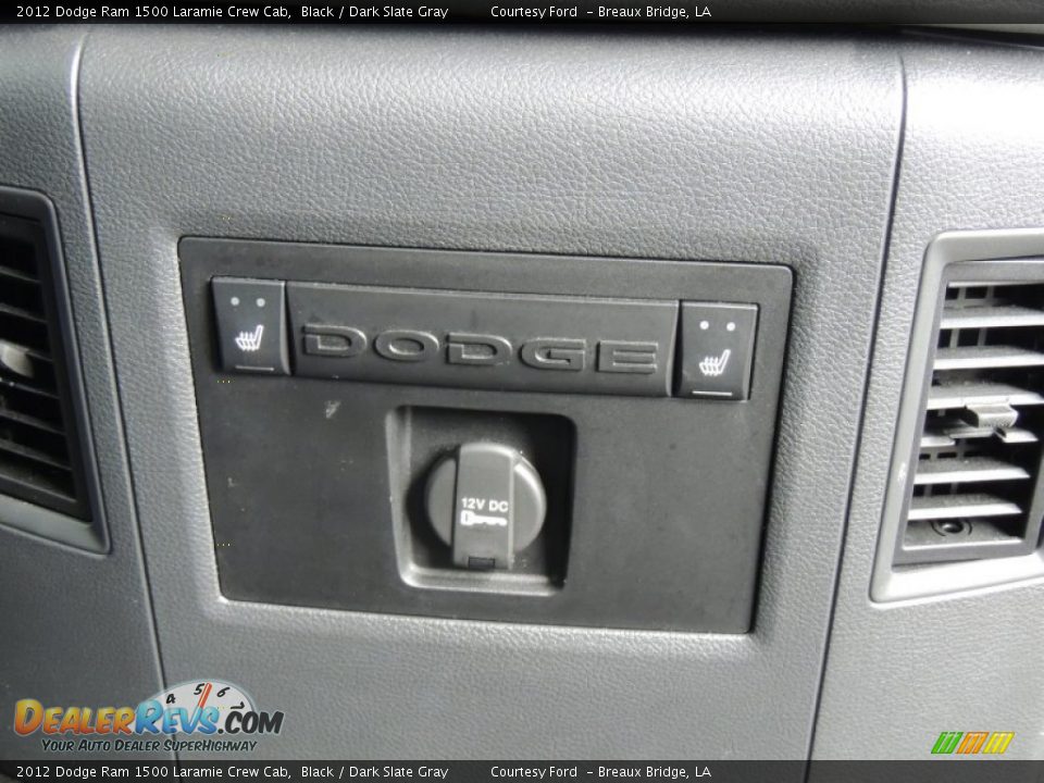 2012 Dodge Ram 1500 Laramie Crew Cab Black / Dark Slate Gray Photo #9