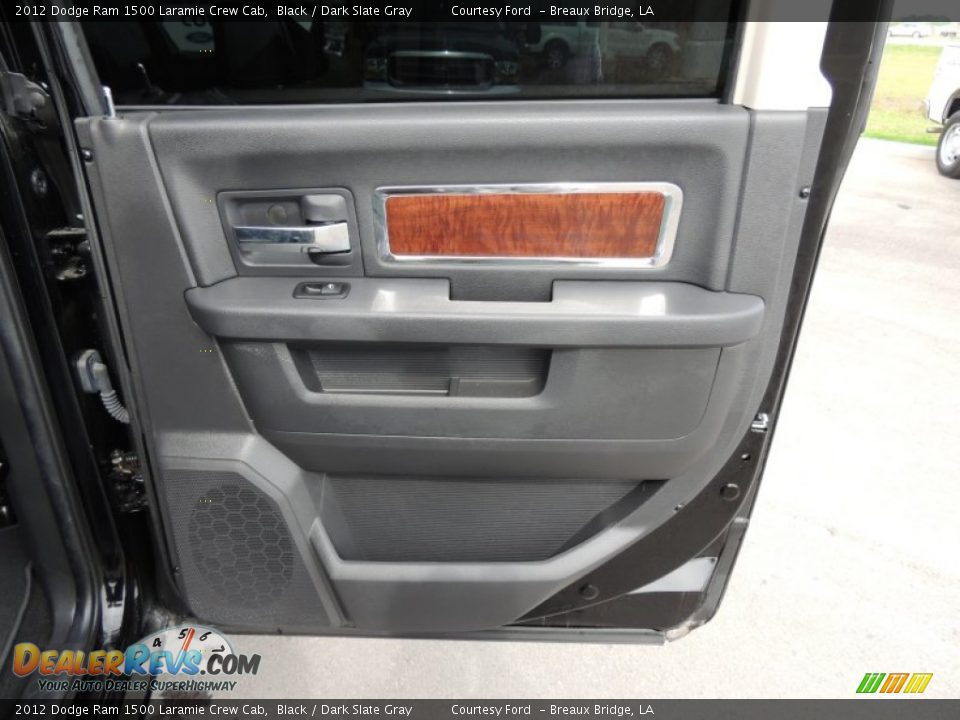 2012 Dodge Ram 1500 Laramie Crew Cab Black / Dark Slate Gray Photo #10
