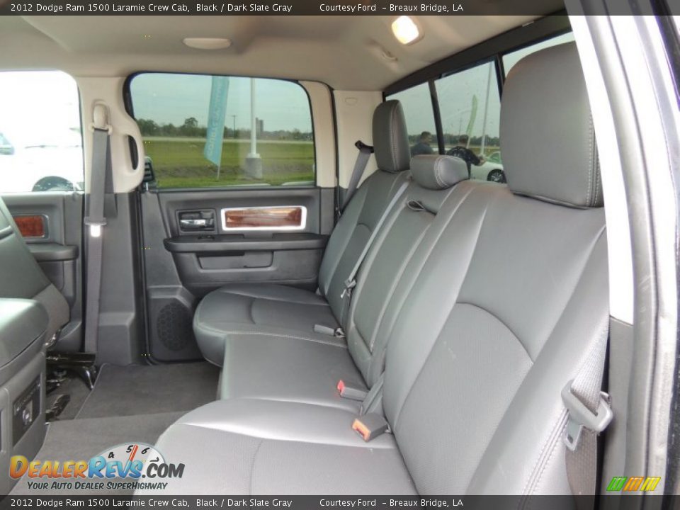 2012 Dodge Ram 1500 Laramie Crew Cab Black / Dark Slate Gray Photo #11