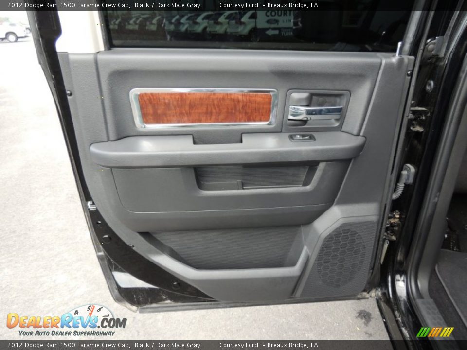 2012 Dodge Ram 1500 Laramie Crew Cab Black / Dark Slate Gray Photo #12