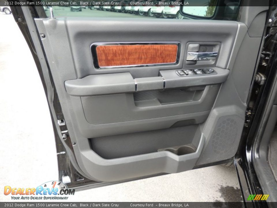 2012 Dodge Ram 1500 Laramie Crew Cab Black / Dark Slate Gray Photo #14