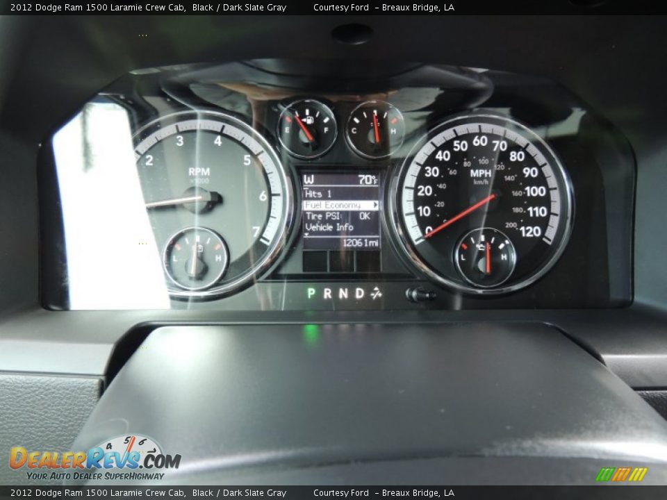 2012 Dodge Ram 1500 Laramie Crew Cab Black / Dark Slate Gray Photo #16