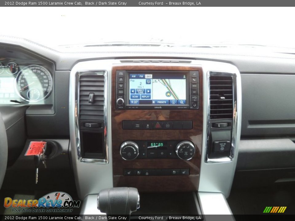 2012 Dodge Ram 1500 Laramie Crew Cab Black / Dark Slate Gray Photo #18
