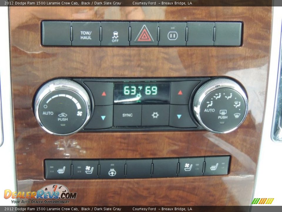 2012 Dodge Ram 1500 Laramie Crew Cab Black / Dark Slate Gray Photo #22