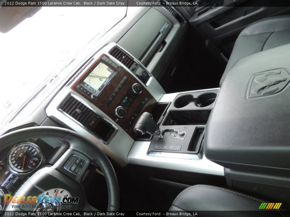 2012 Dodge Ram 1500 Laramie Crew Cab Black / Dark Slate Gray Photo #23