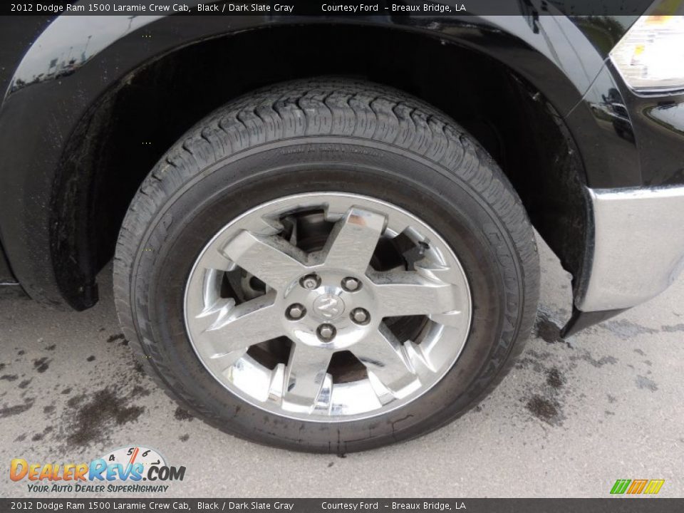 2012 Dodge Ram 1500 Laramie Crew Cab Black / Dark Slate Gray Photo #26
