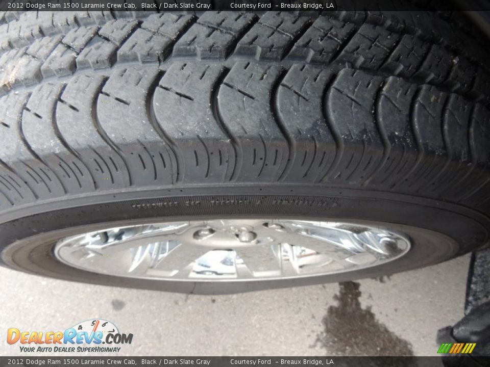 2012 Dodge Ram 1500 Laramie Crew Cab Black / Dark Slate Gray Photo #27