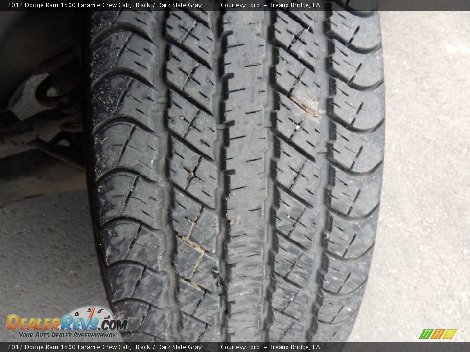 2012 Dodge Ram 1500 Laramie Crew Cab Black / Dark Slate Gray Photo #28