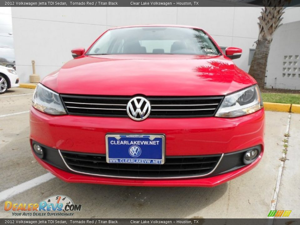 2012 Volkswagen Jetta TDI Sedan Tornado Red / Titan Black Photo #2
