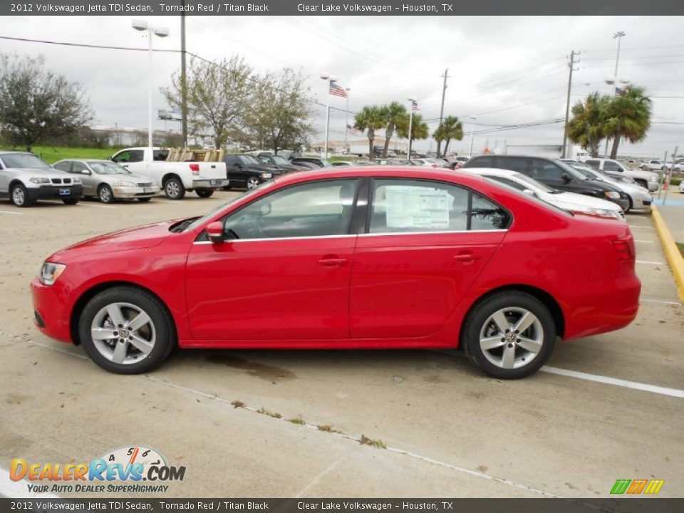 2012 Volkswagen Jetta TDI Sedan Tornado Red / Titan Black Photo #4