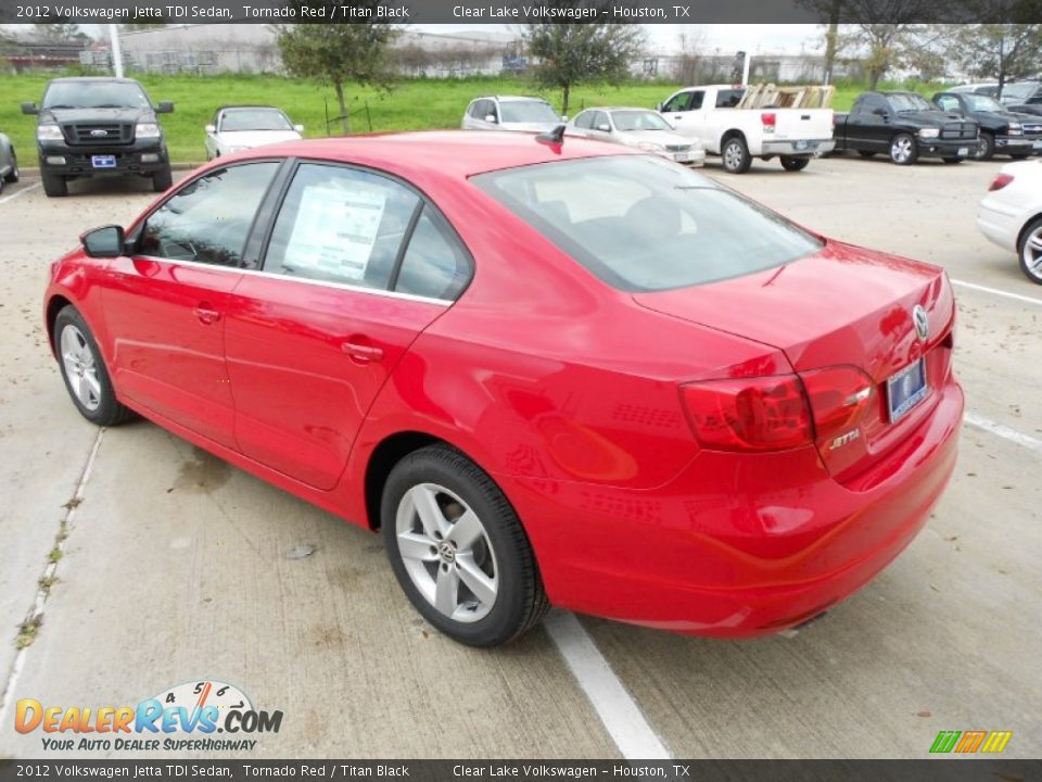 2012 Volkswagen Jetta TDI Sedan Tornado Red / Titan Black Photo #5