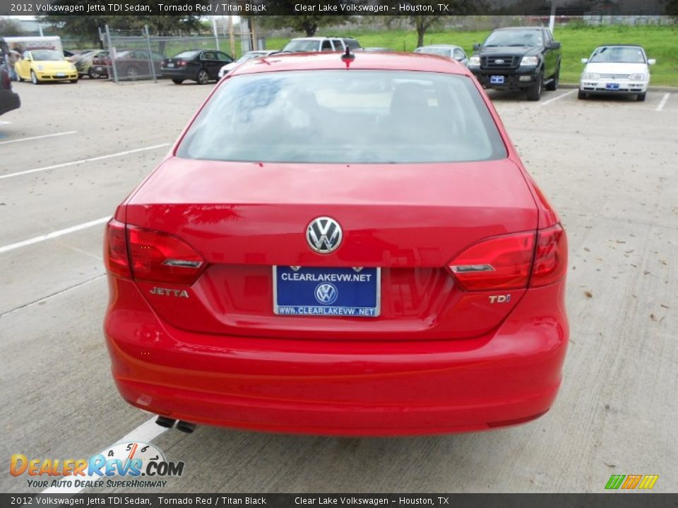 2012 Volkswagen Jetta TDI Sedan Tornado Red / Titan Black Photo #6