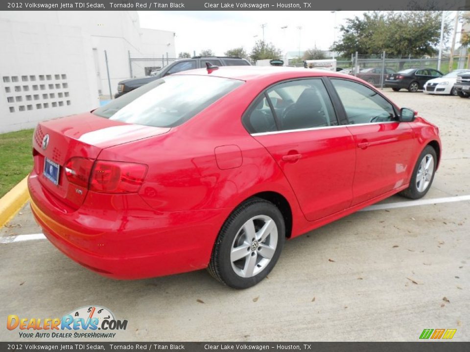 2012 Volkswagen Jetta TDI Sedan Tornado Red / Titan Black Photo #7