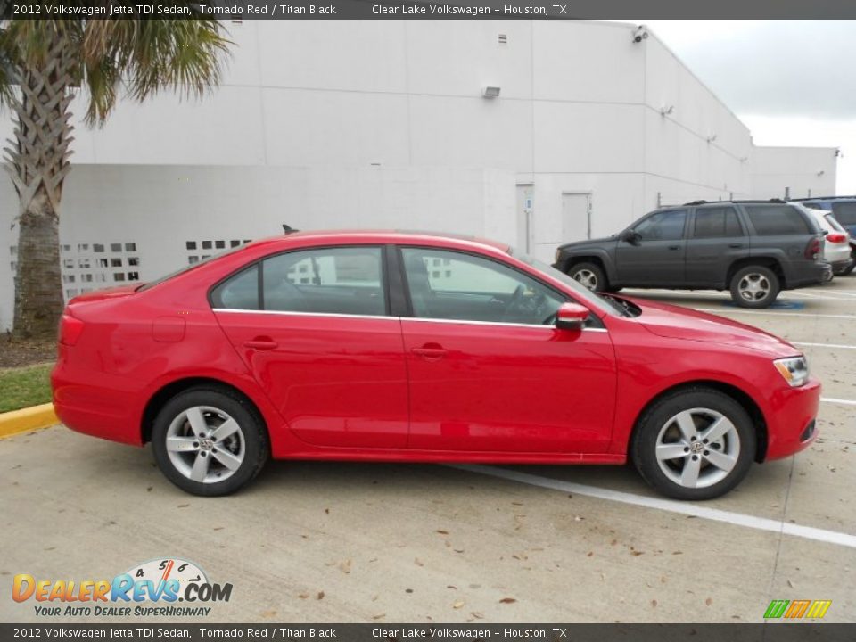 2012 Volkswagen Jetta TDI Sedan Tornado Red / Titan Black Photo #8