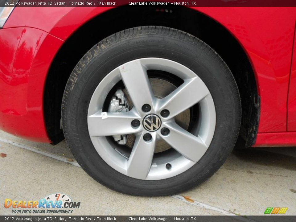 2012 Volkswagen Jetta TDI Sedan Tornado Red / Titan Black Photo #9