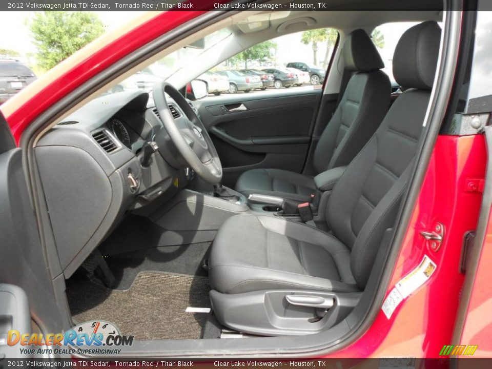2012 Volkswagen Jetta TDI Sedan Tornado Red / Titan Black Photo #11
