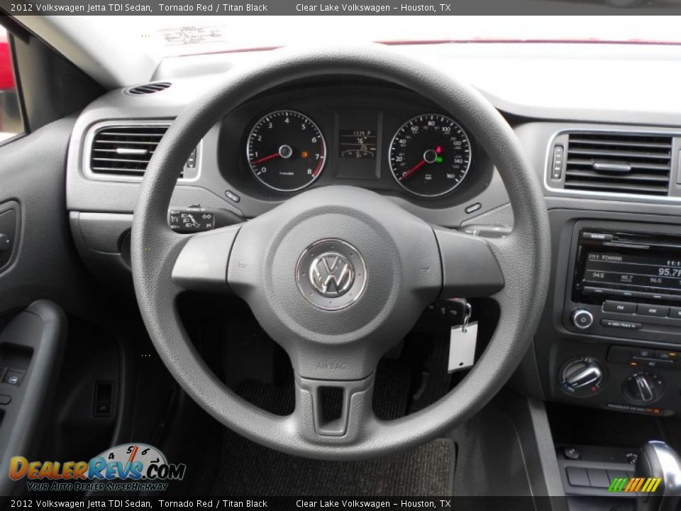 2012 Volkswagen Jetta TDI Sedan Tornado Red / Titan Black Photo #16