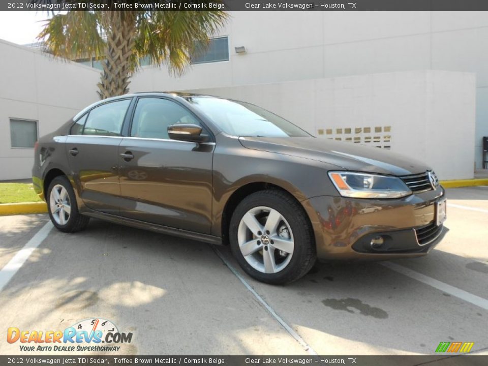 2012 Volkswagen Jetta TDI Sedan Toffee Brown Metallic / Cornsilk Beige Photo #1