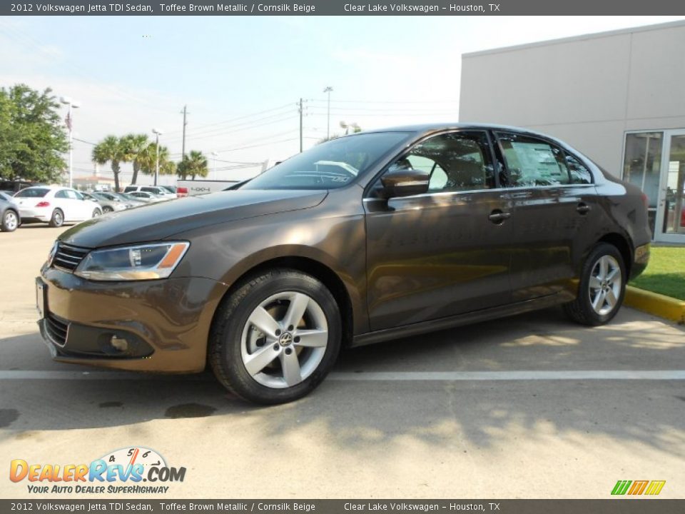 2012 Volkswagen Jetta TDI Sedan Toffee Brown Metallic / Cornsilk Beige Photo #3