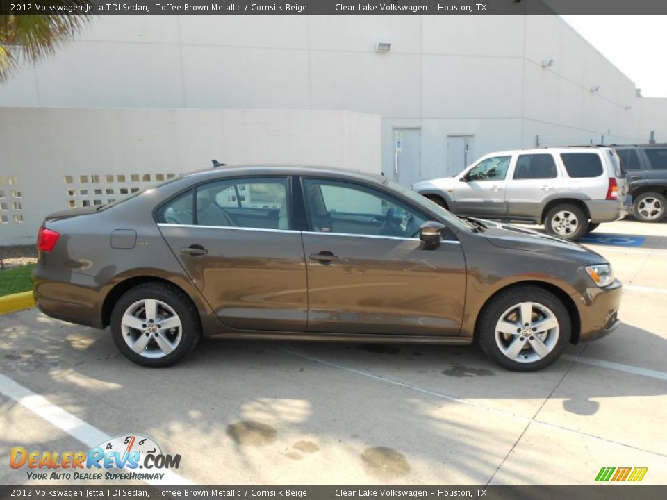2012 Volkswagen Jetta TDI Sedan Toffee Brown Metallic / Cornsilk Beige Photo #8