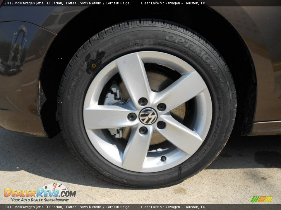 2012 Volkswagen Jetta TDI Sedan Toffee Brown Metallic / Cornsilk Beige Photo #9