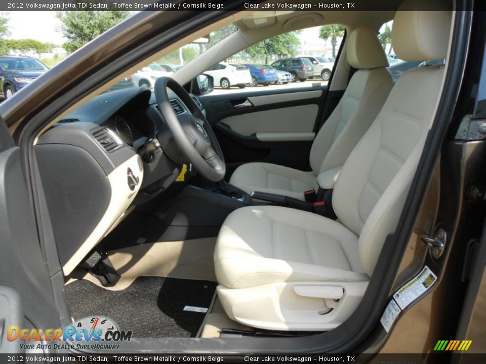 2012 Volkswagen Jetta TDI Sedan Toffee Brown Metallic / Cornsilk Beige Photo #11