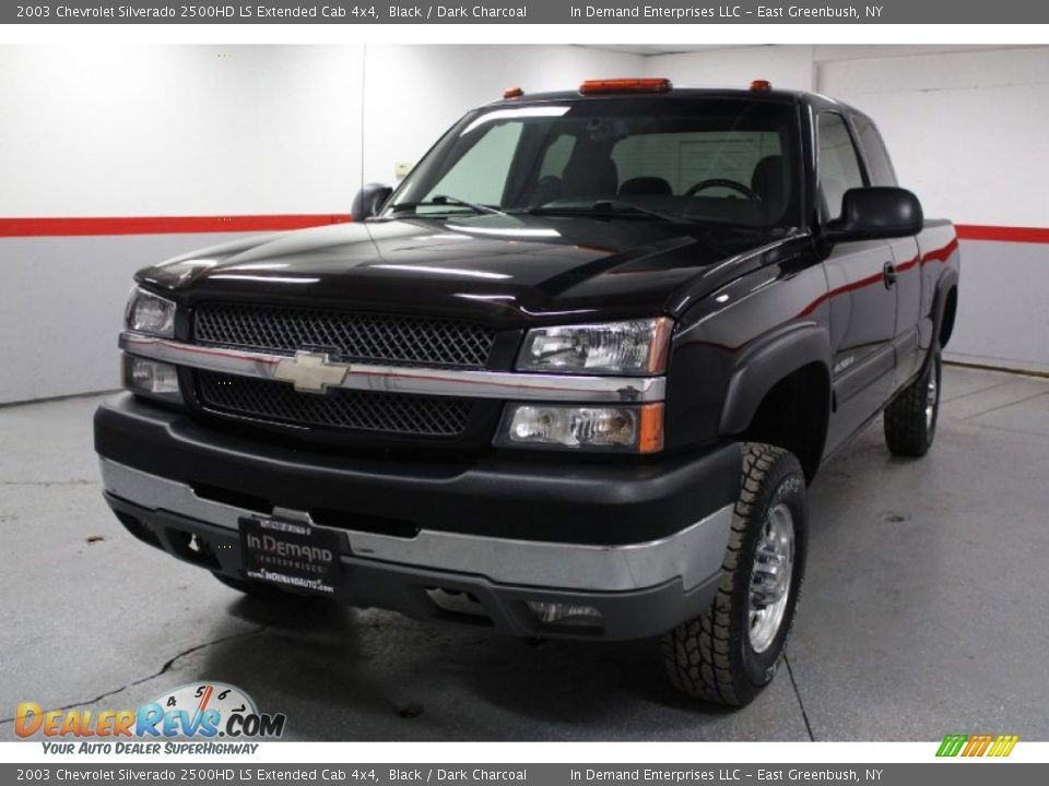 2003 Chevrolet Silverado 2500HD LS Extended Cab 4x4 Black / Dark Charcoal Photo #5