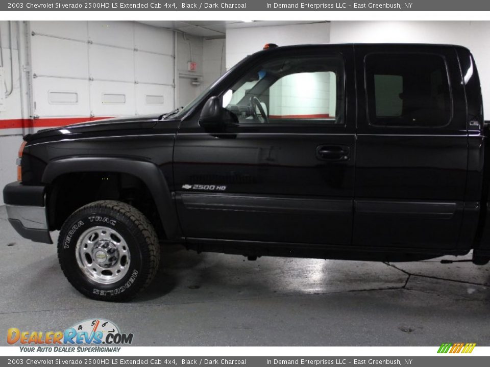 2003 Chevrolet Silverado 2500HD LS Extended Cab 4x4 Black / Dark Charcoal Photo #8