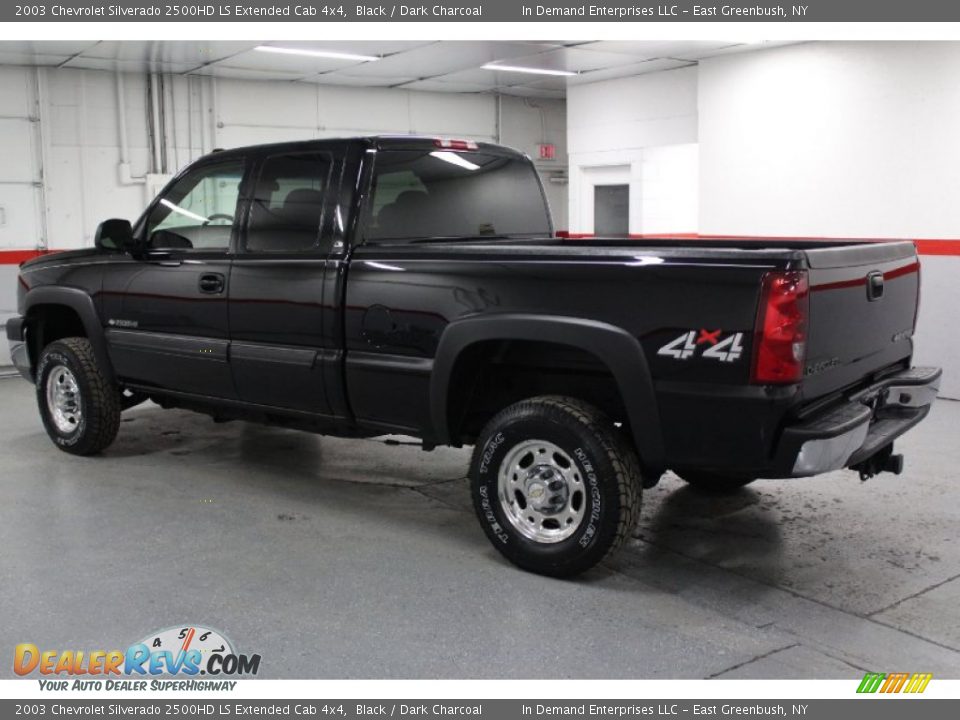 2003 Chevrolet Silverado 2500HD LS Extended Cab 4x4 Black / Dark Charcoal Photo #11