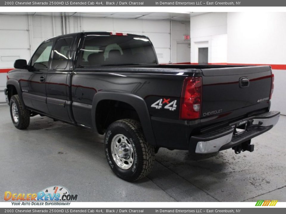 2003 Chevrolet Silverado 2500HD LS Extended Cab 4x4 Black / Dark Charcoal Photo #12