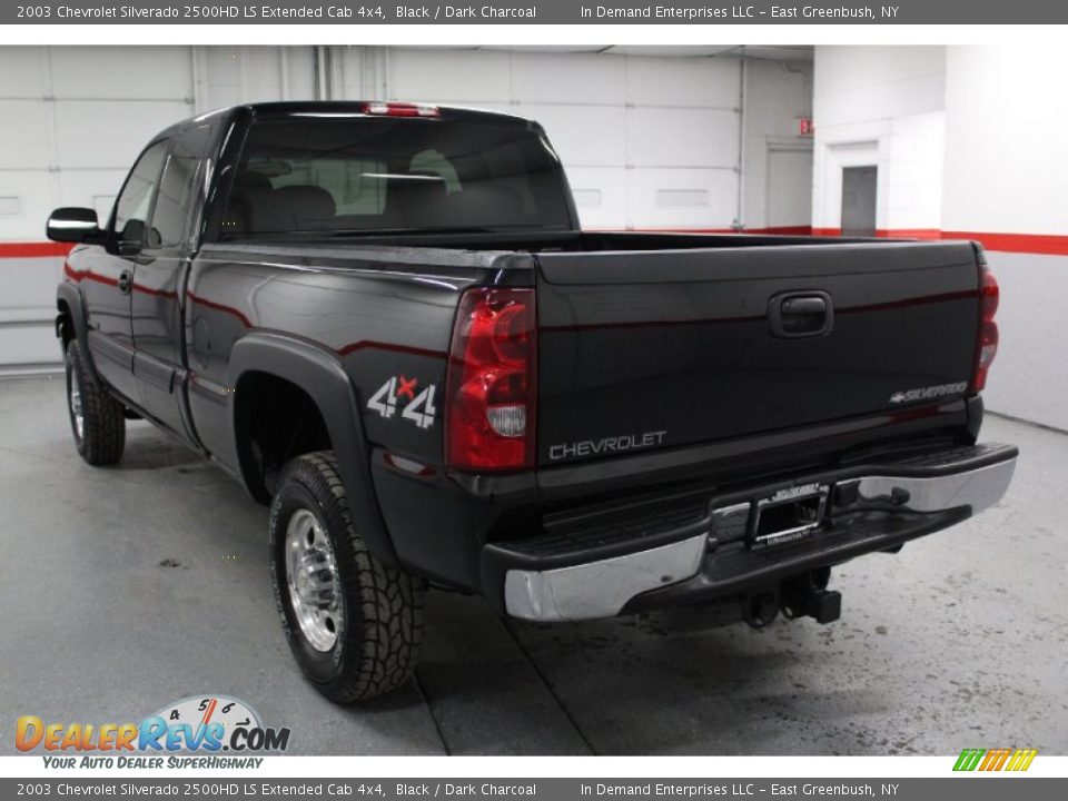 2003 Chevrolet Silverado 2500HD LS Extended Cab 4x4 Black / Dark Charcoal Photo #13